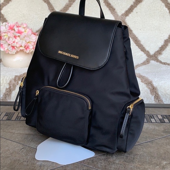 MICHAEL KORS ABBEY LG CARGO BACKPACK BLACK - Picture 6 of 16